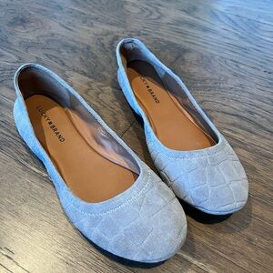 Lucky Brand Quilted Gray Flats
